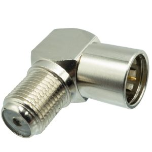 【お取り寄せ品】地デジ・BS/CS対応 テレビアンテナケーブル F型接栓 同軸ケーブル用 変換コネクタ アダプタ F型L字 変換プラグ F型メス（ネジ式）- F型オスL型（プッシュ式）エスエスエーサービス SFA-LPシリーズ